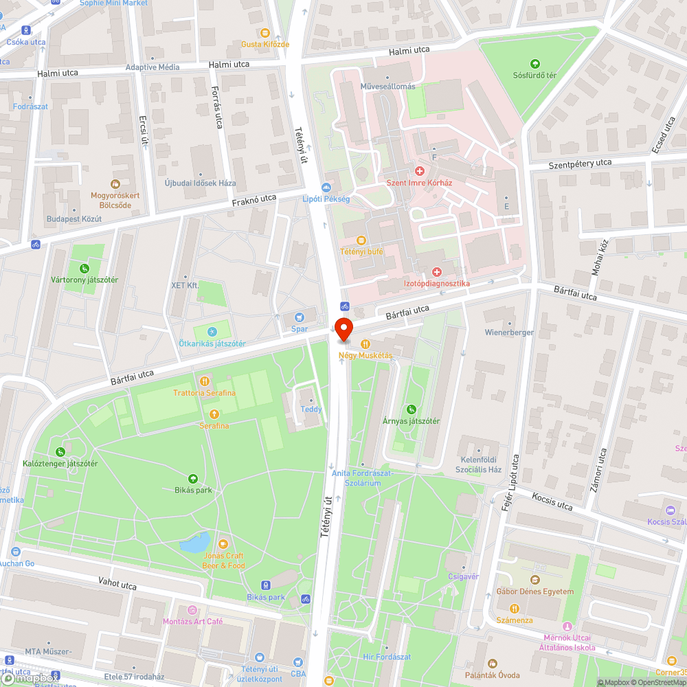 Kiszáradt fa bejelentés helye