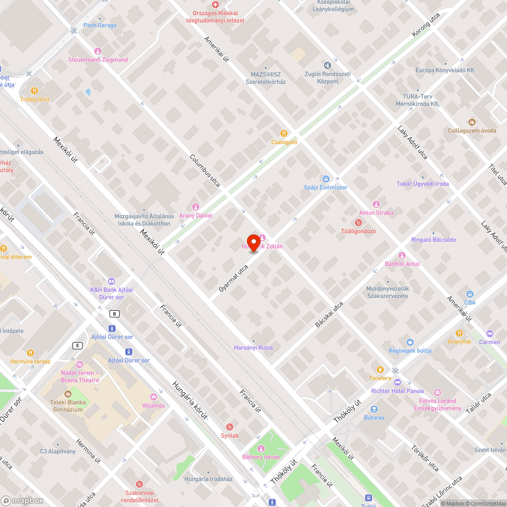 Kátyú bejelentés helye