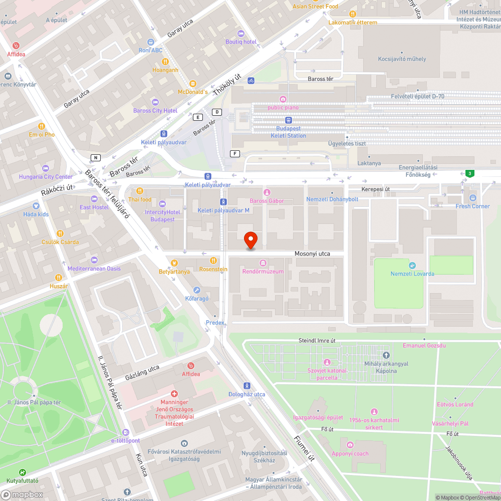 Utcára dobált szemét bejelentés helye