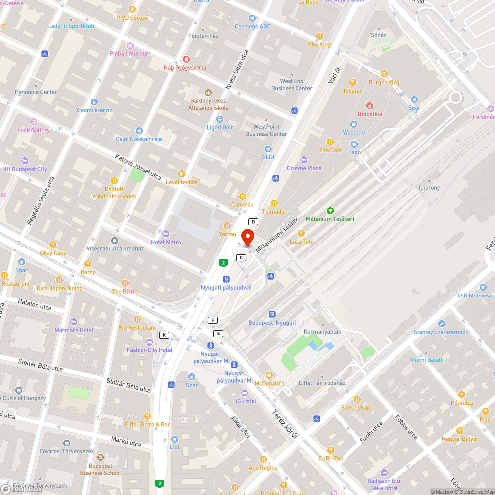 Nem üzemelő mozgólépcső (Nyugati pályaudvar metróállomás) bejelentés helye