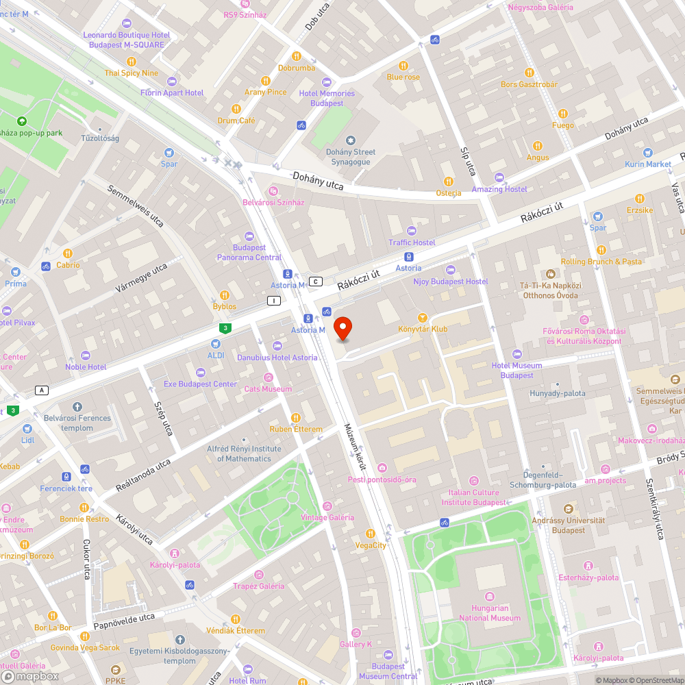 Nem esztétikus installáció az Astorián bejelentés helye