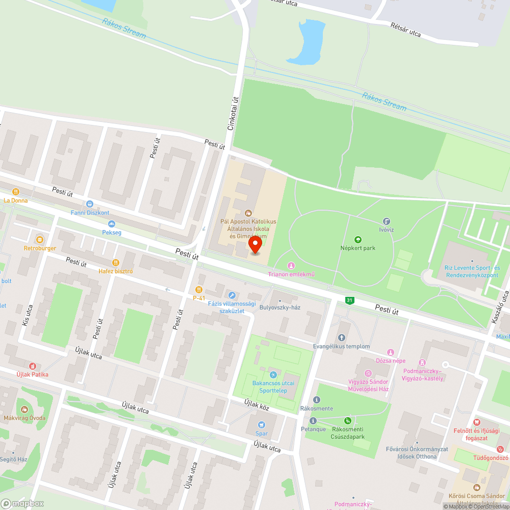 Plakát a fán bejelentés helye