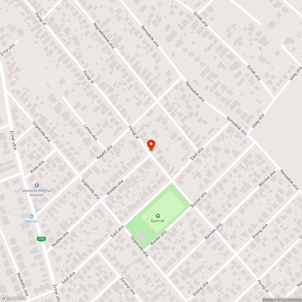 Rács bejelentés helye