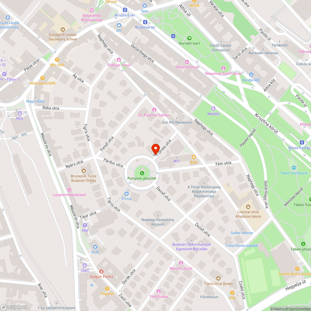 Beszakadt járda bejelentés helye