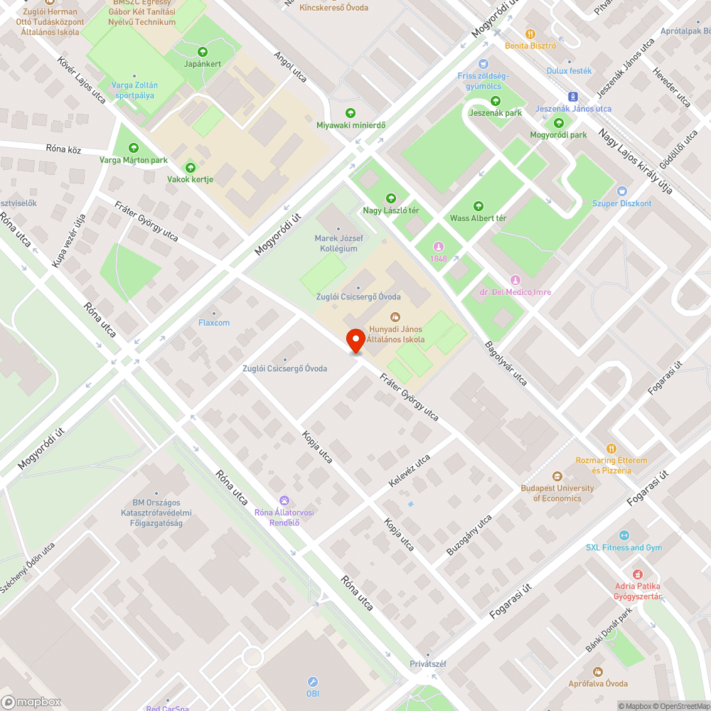 Autóroncs bejelentés helye