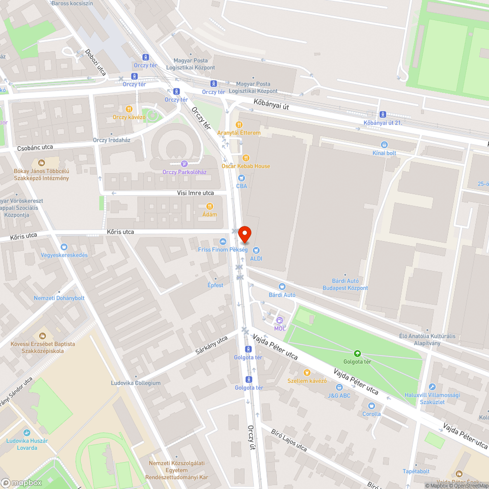 Jól láthatóan keskeny a járda bejelentés helye