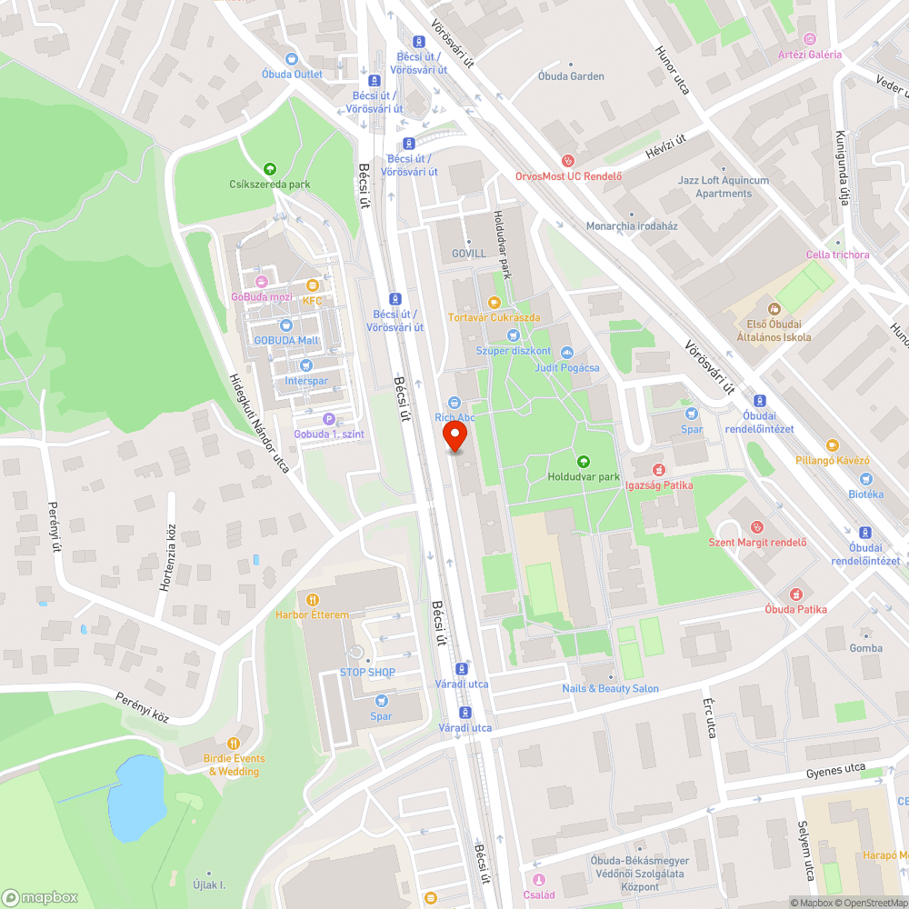 Felújításra szoruló járda bejelentés helye