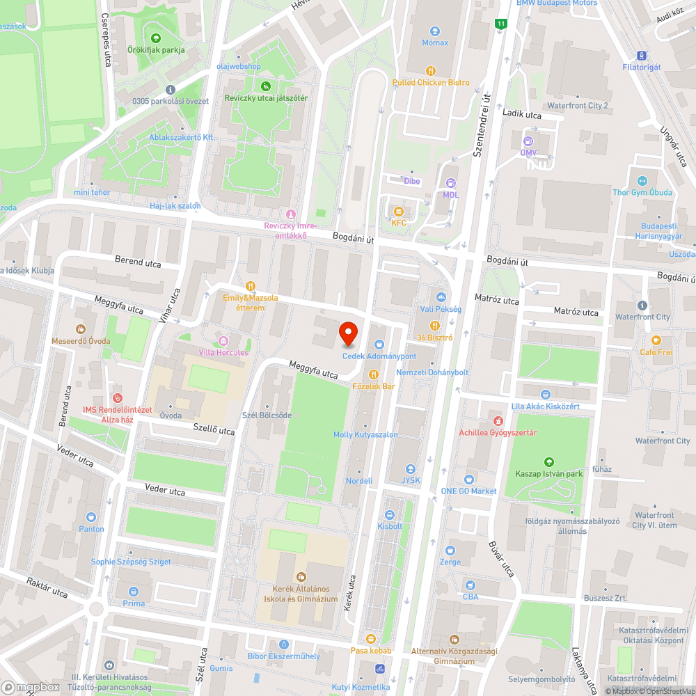 Fertőzésveszély/patkànytanya bejelentés helye