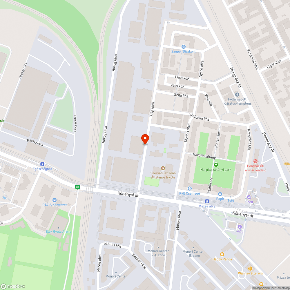 Sötét utca bejelentés helye