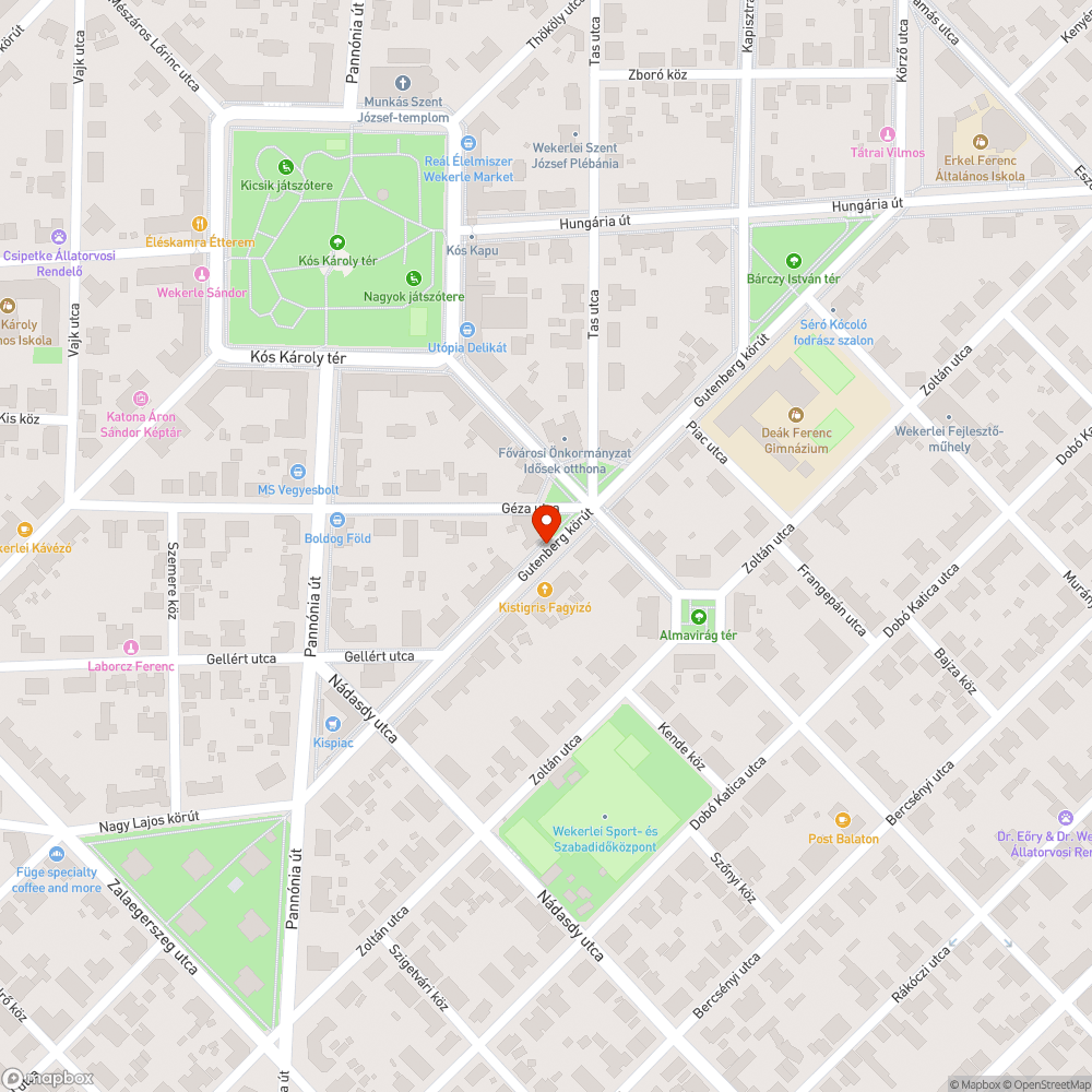 Darázsfészek bejelentés helye