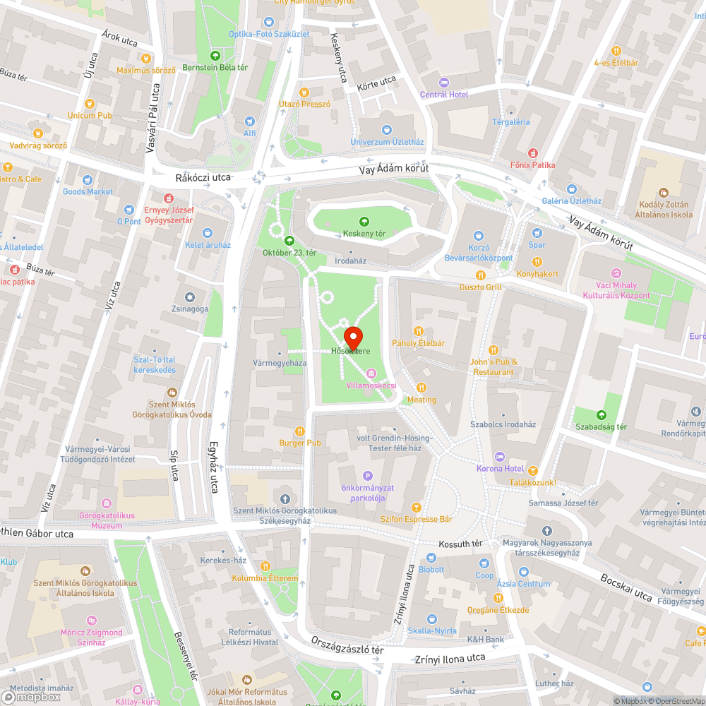 Virágos,gondozott park bejelentés helye