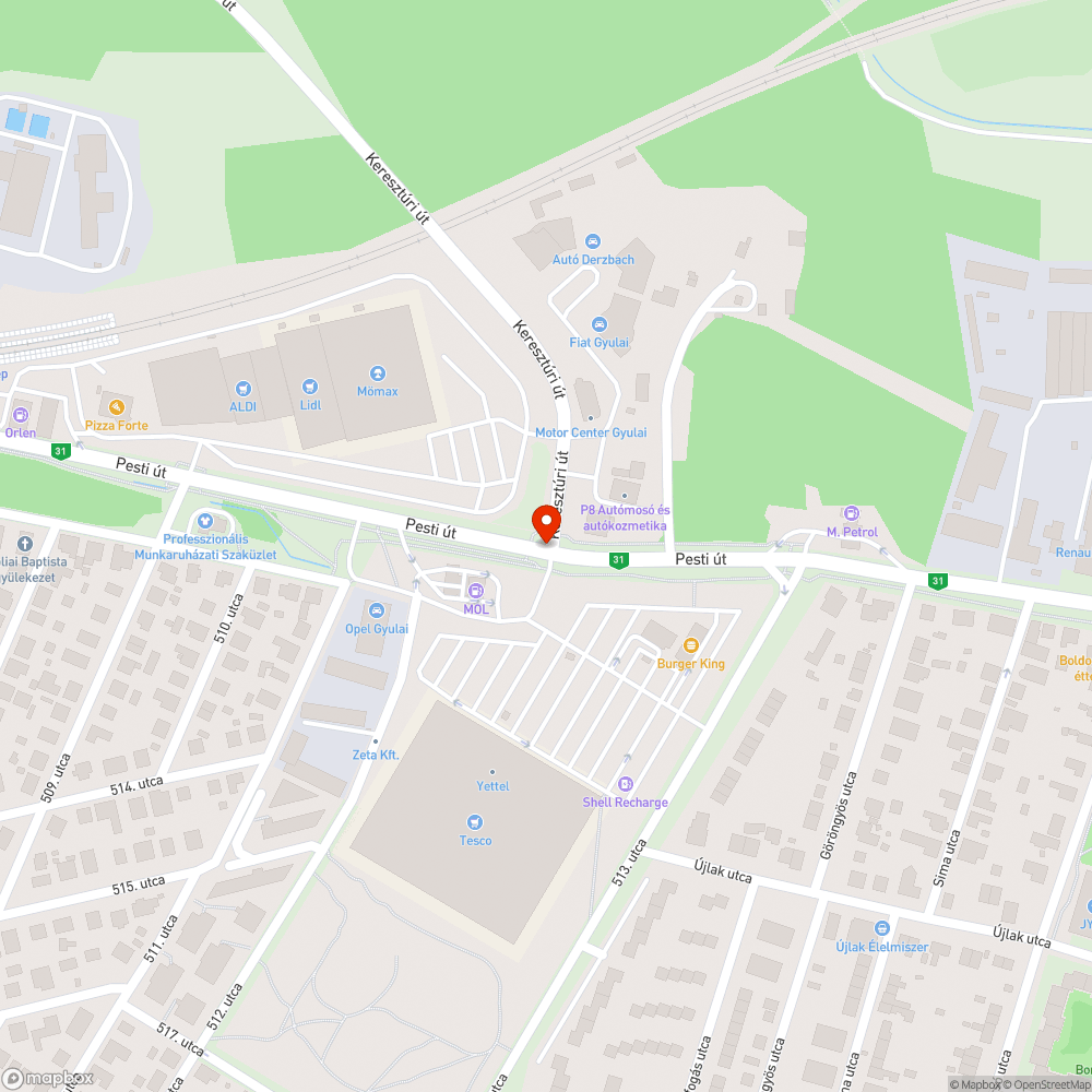 Autógumi bejelentés helye