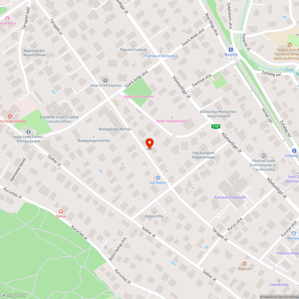 Kátyú a Tárogató úton bejelentés helye