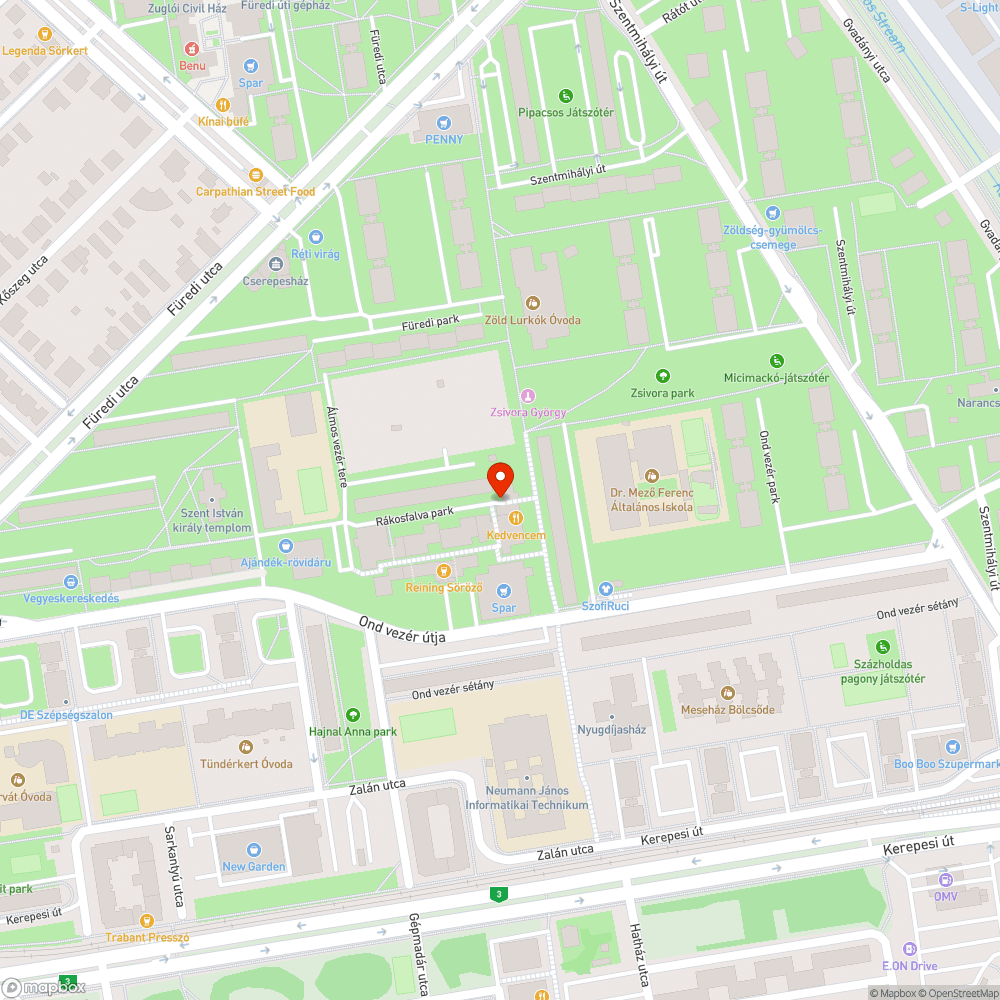 Hiányzó kerékpáros útirányt jelző tábla bejelentés helye