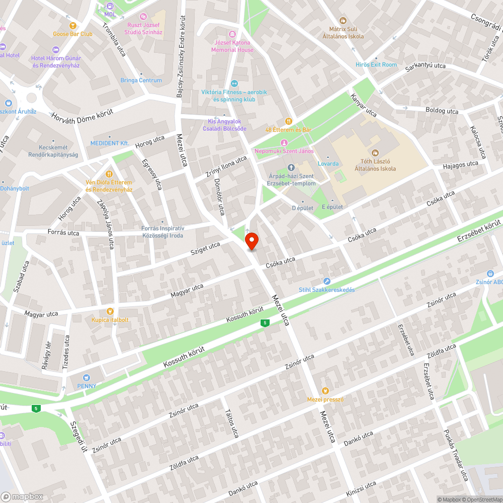 Megdőlt oszlop bejelentés helye