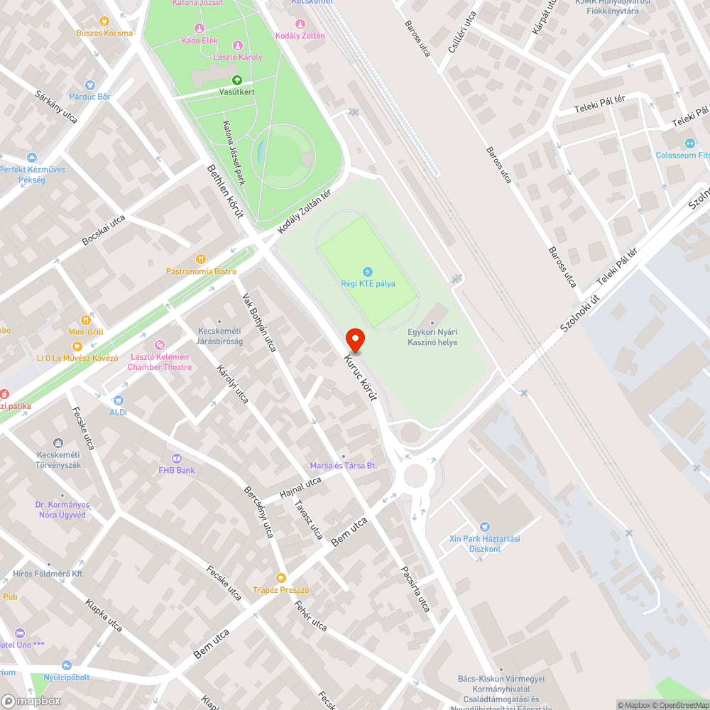 Kátyú a buszmegállóban bejelentés helye