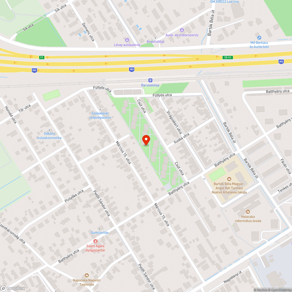 Törött padok bejelentés helye