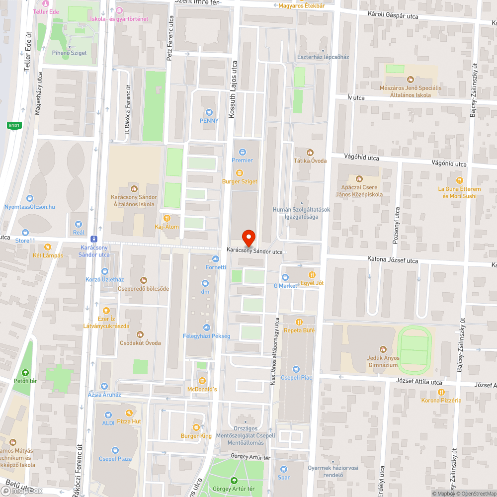 Kiszáradt fa? bejelentés helye