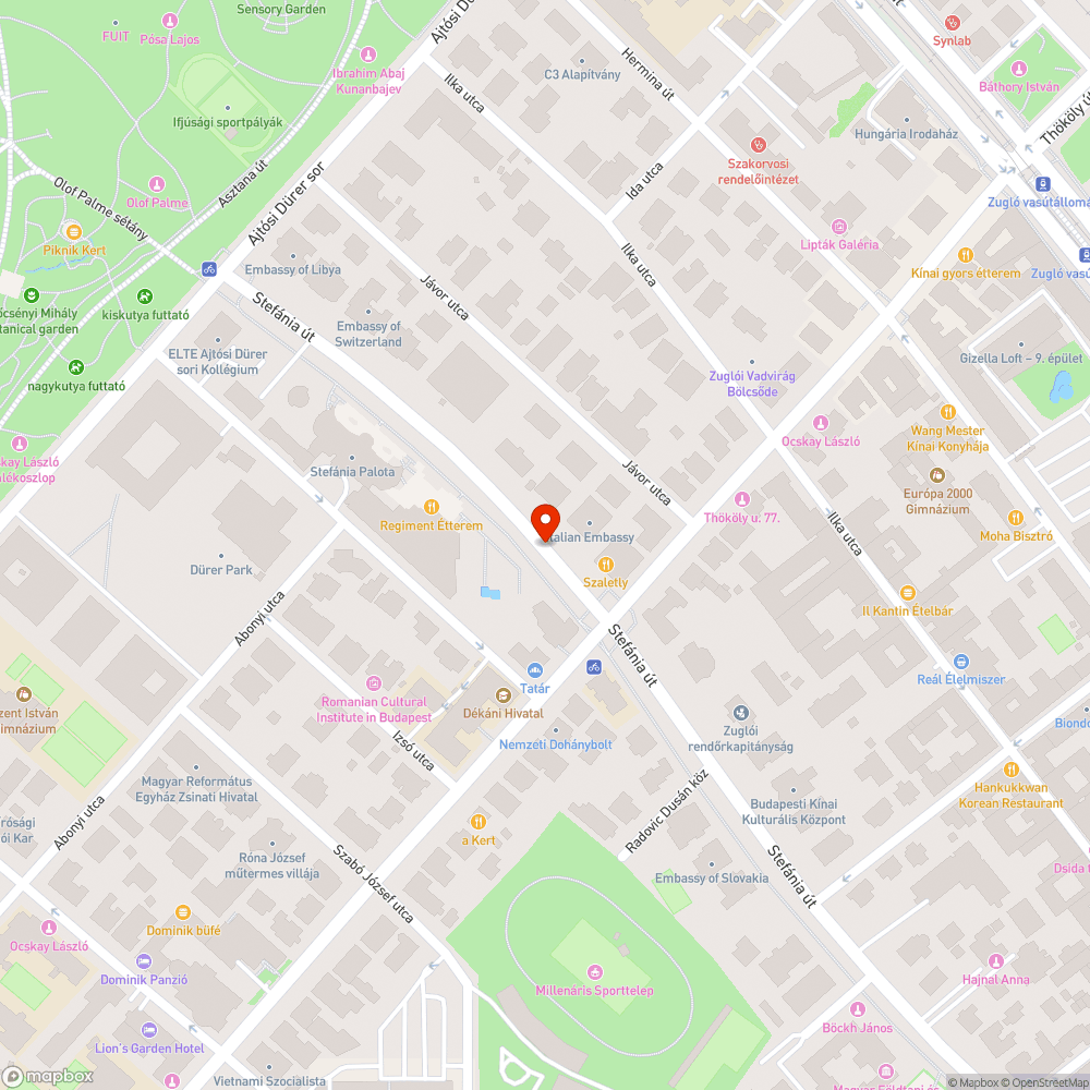 Kiszáradt fa bejelentés helye