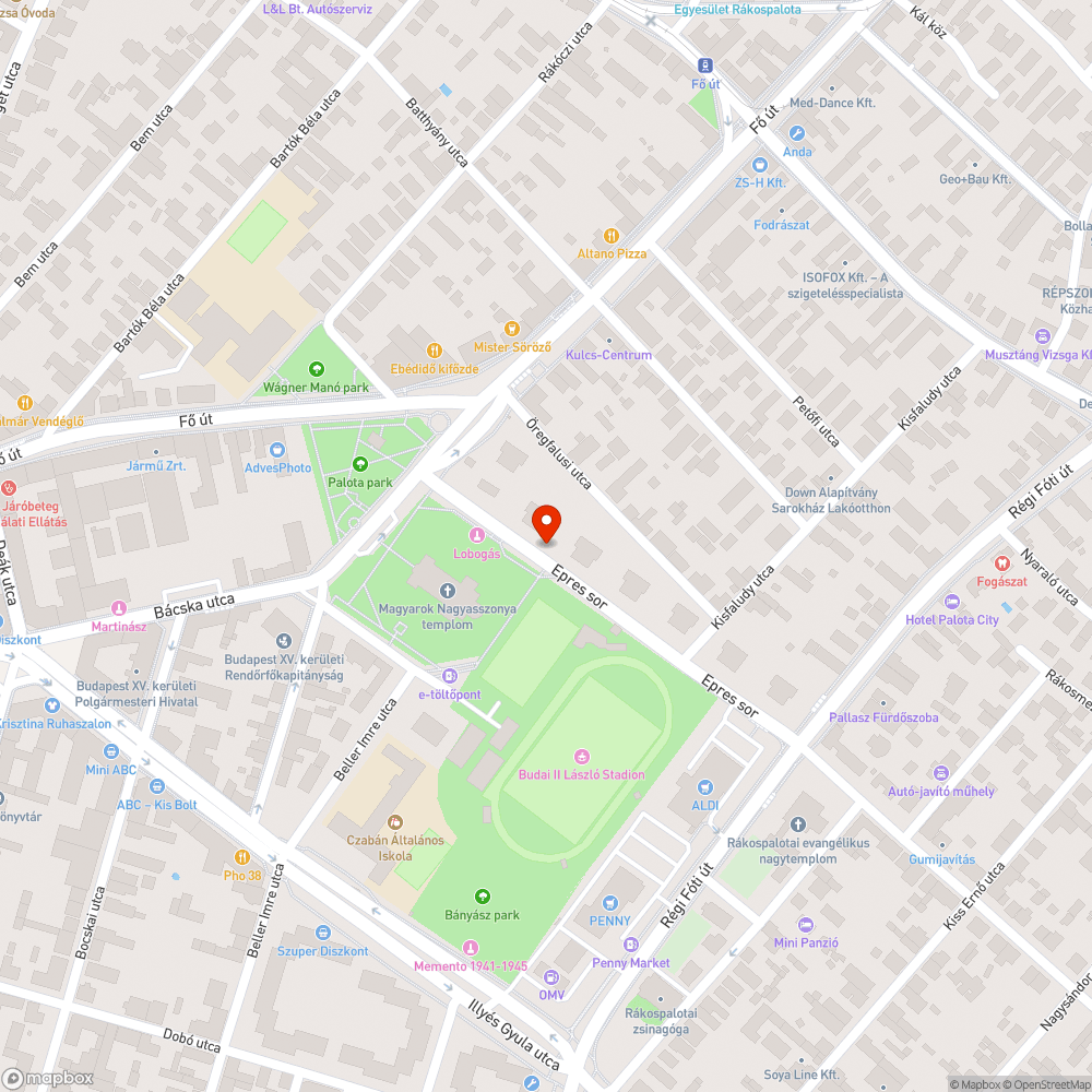 roncs - Epres sor bejelentés helye