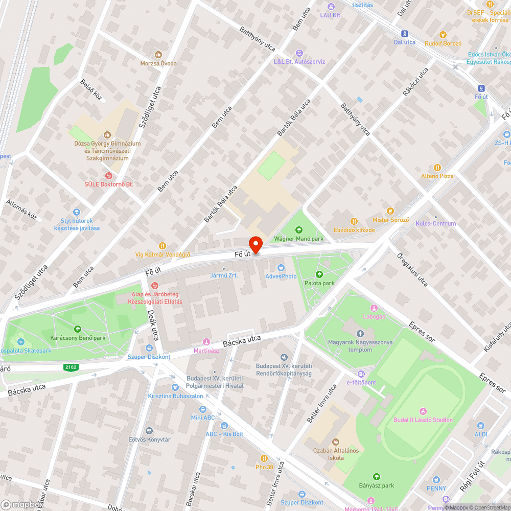 Üzemképtelen BWM a Fő úton bejelentés helye