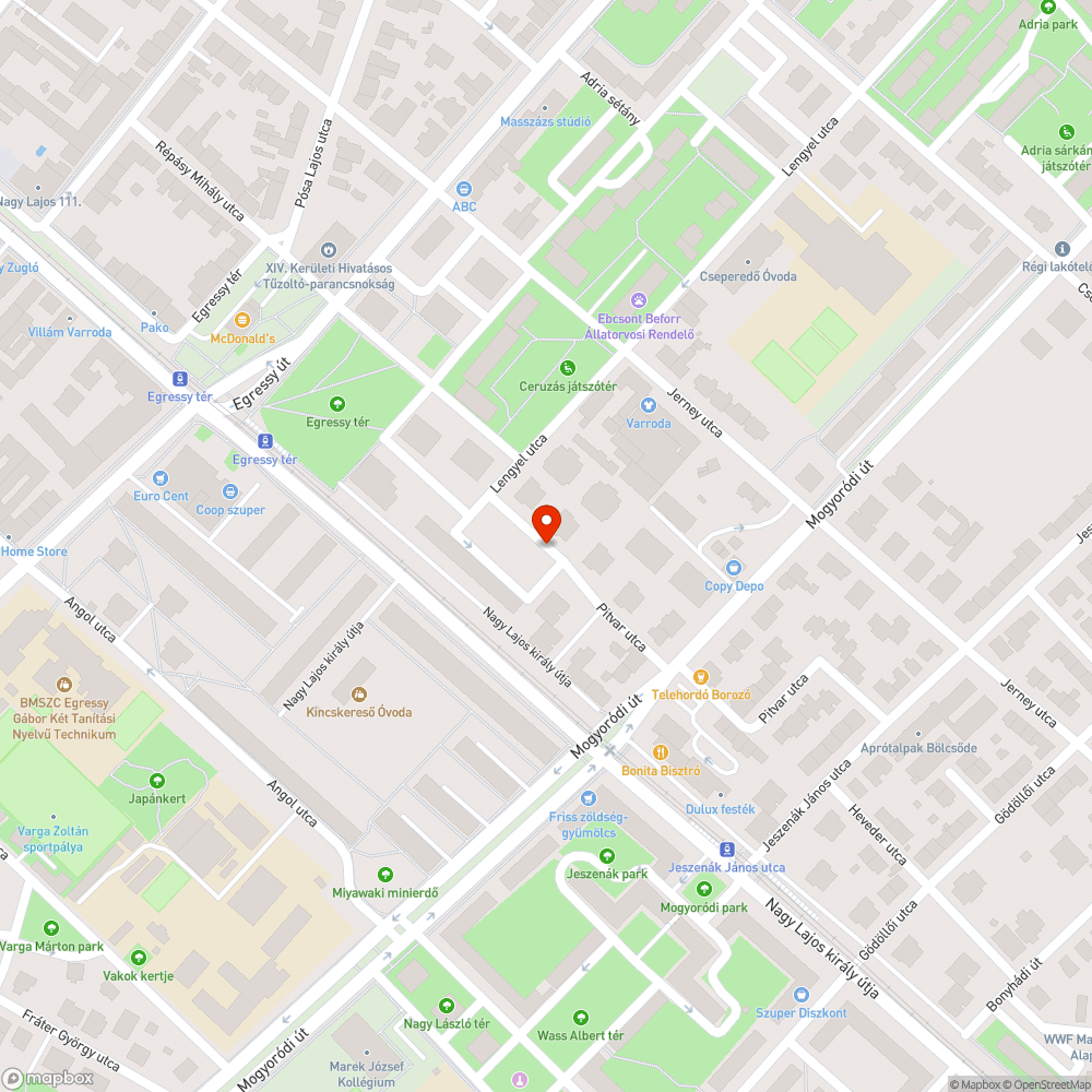 Elhagyott jármű bejelentés helye