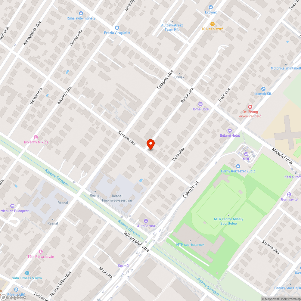 Elhagyatott jármű a járdán bejelentés helye