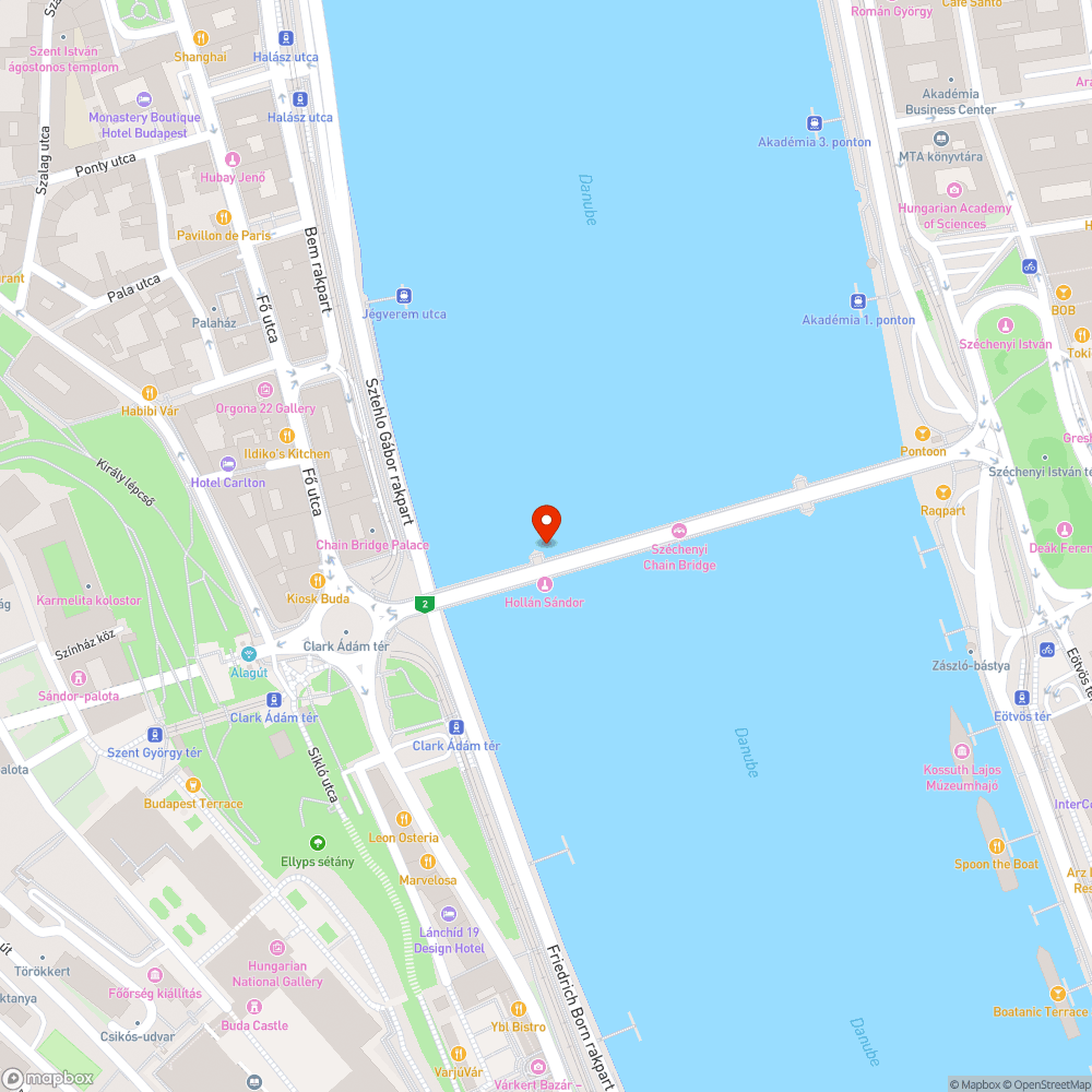 megáll a víz a Lánchídon bejelentés helye