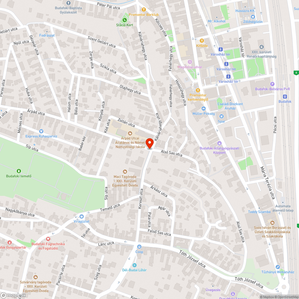 Óvoda előtti parkolás bejelentés helye