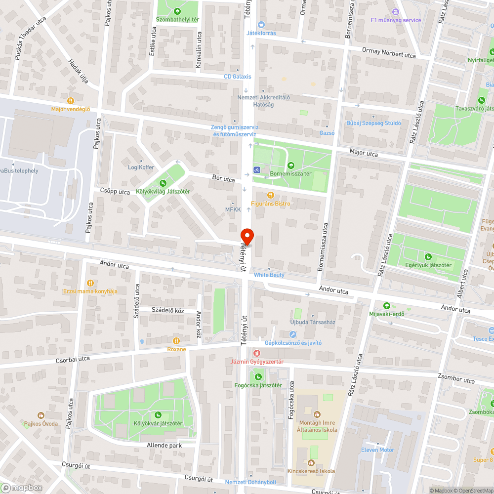 Graffitis buszmegálló bejelentés helye