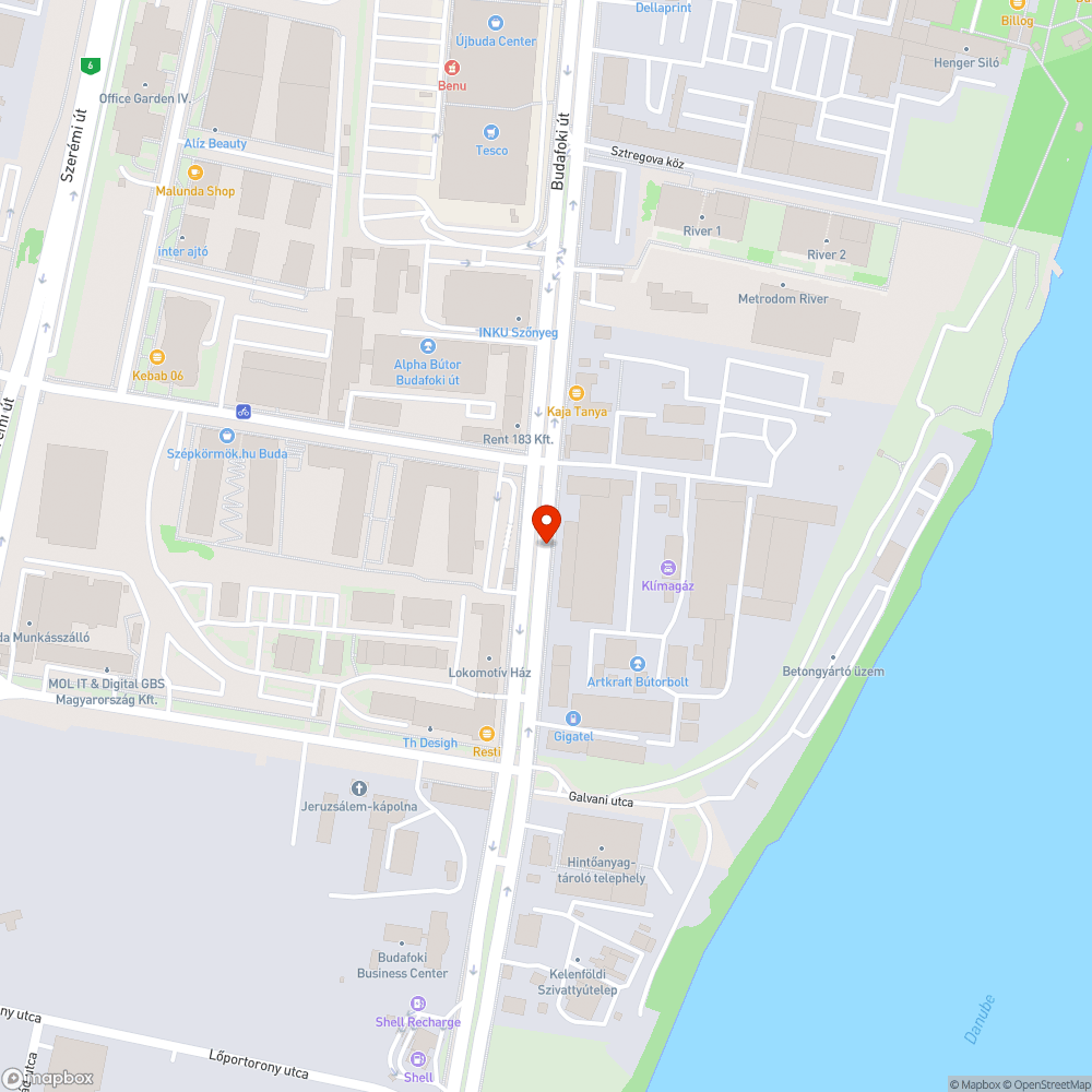 Budafokin számos úthiba bejelentés helye