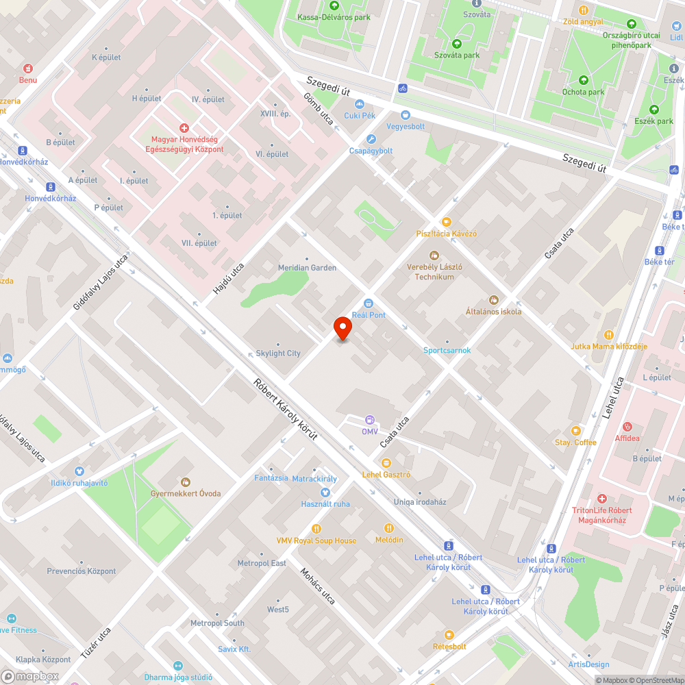 Elhagyott jármű bejelentés helye