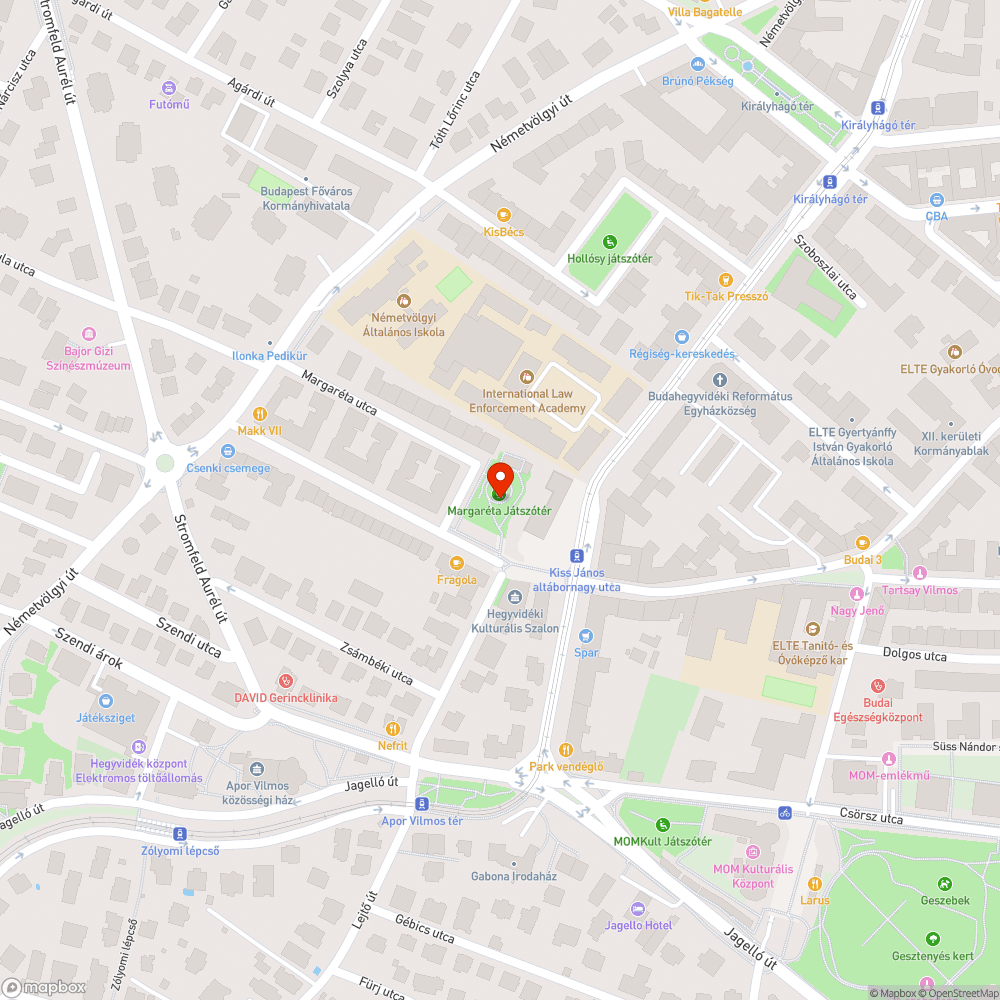 "Öntözőrendszer" bejelentés helye