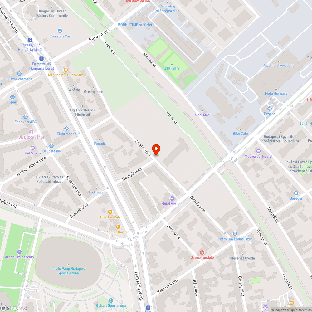 Kátyú bejelentés helye