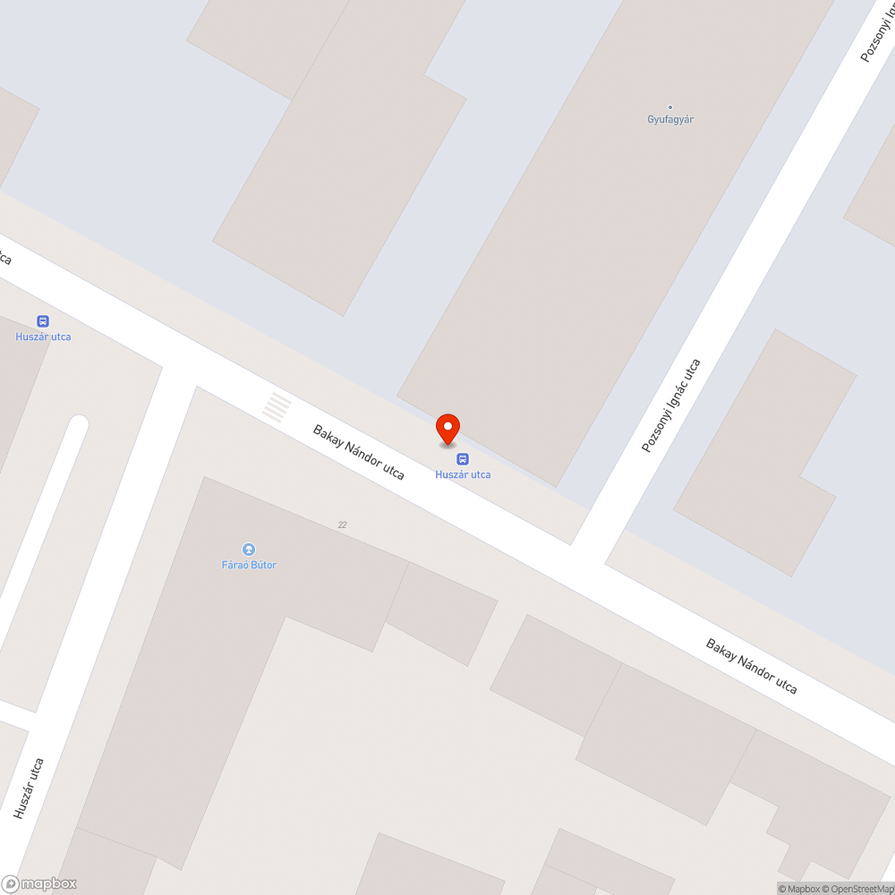 Huszár utca - megállóhelyek állapota bejelentés helye