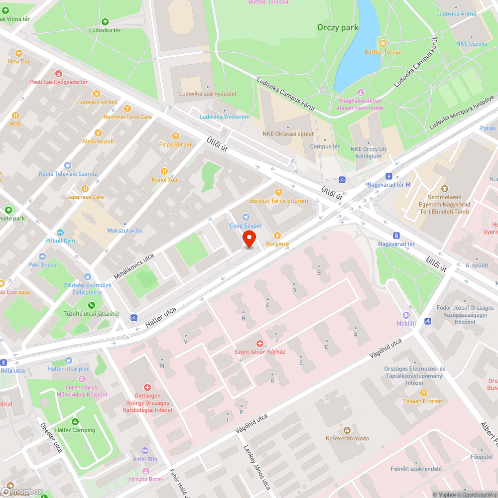 Térdmagasságú gaz bejelentés helye