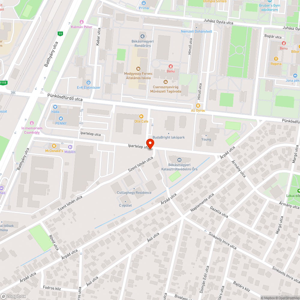 Két elhagyott gépjármű zöldterületen bejelentés helye