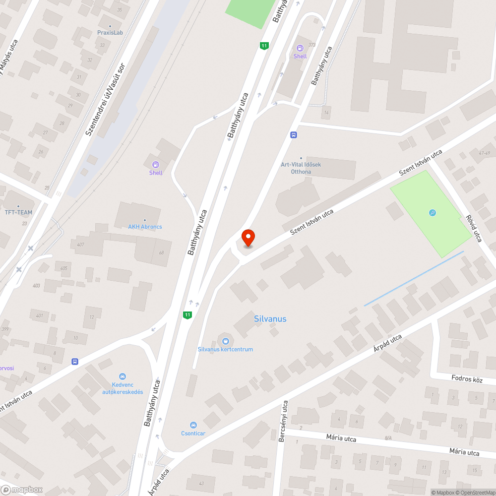 Hiányzó utcanévtábla bejelentés helye