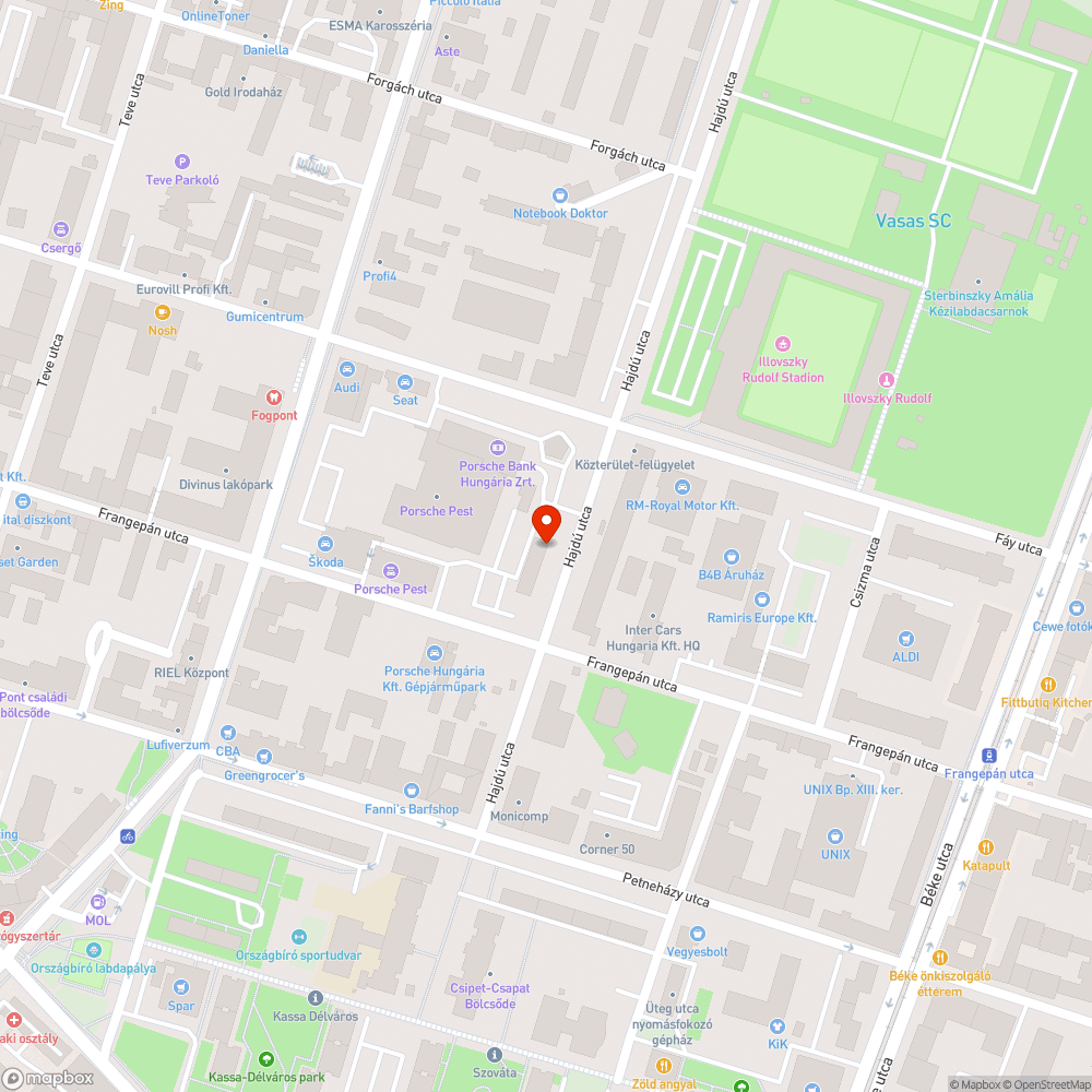 Hajdú utcában létesített buszmegálló megszüntetése bejelentés helye