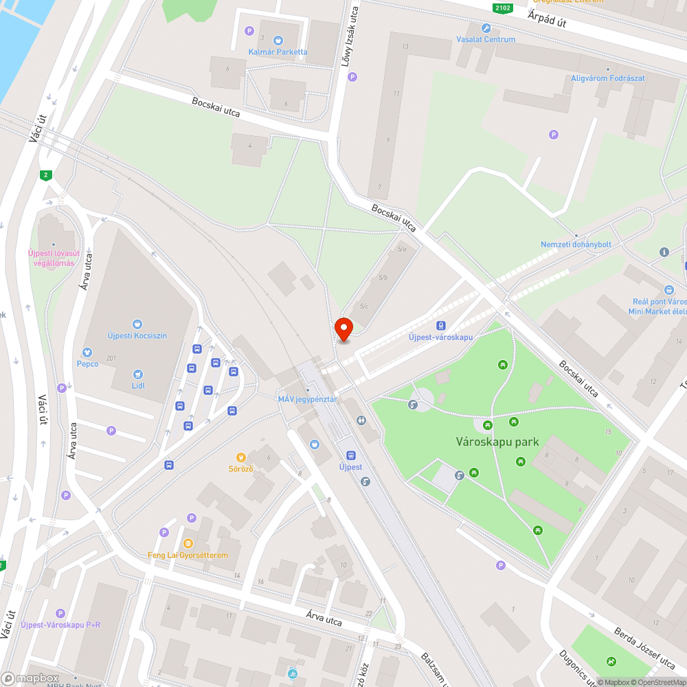 Újpest városkapu SZEMÉTDOMB bejelentés helye