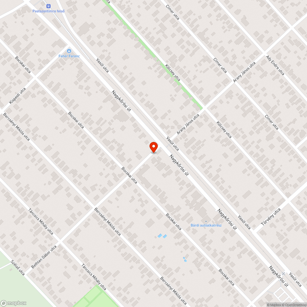 Üres fahely bejelentés helye