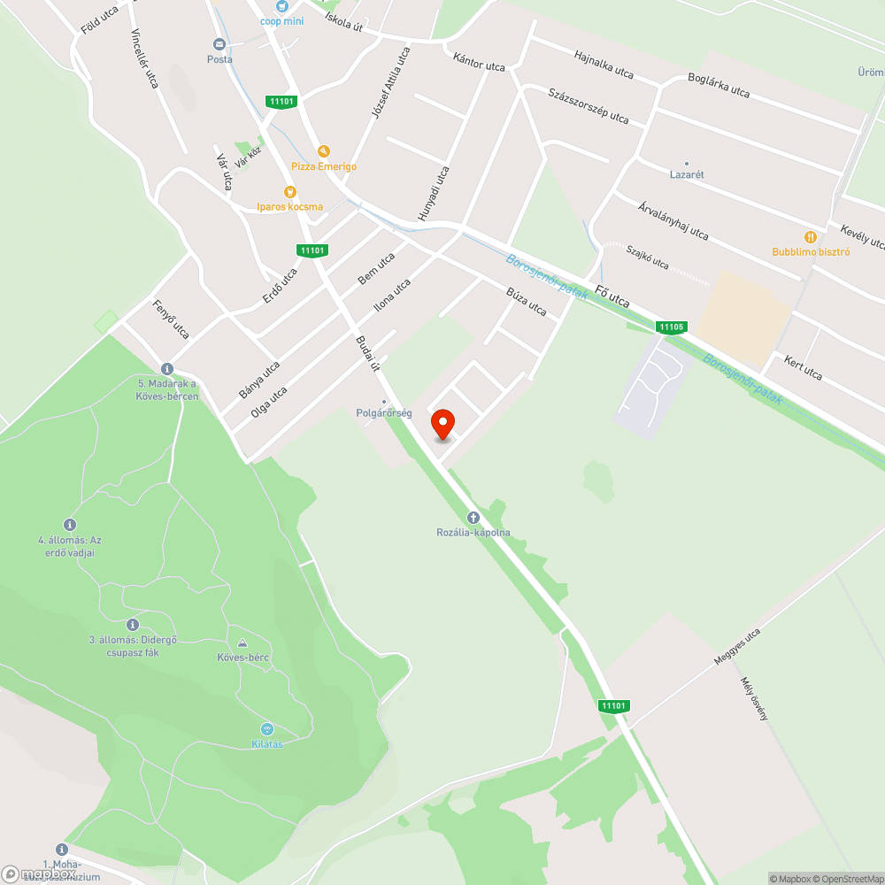 Moderndorf kátyú bejelentés helye