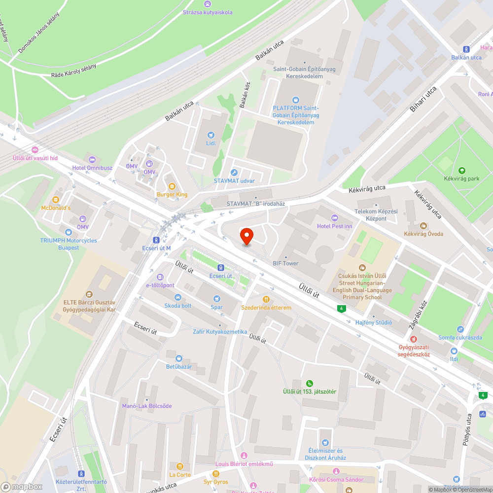 Graffiti-s aluljáró bejelentés helye