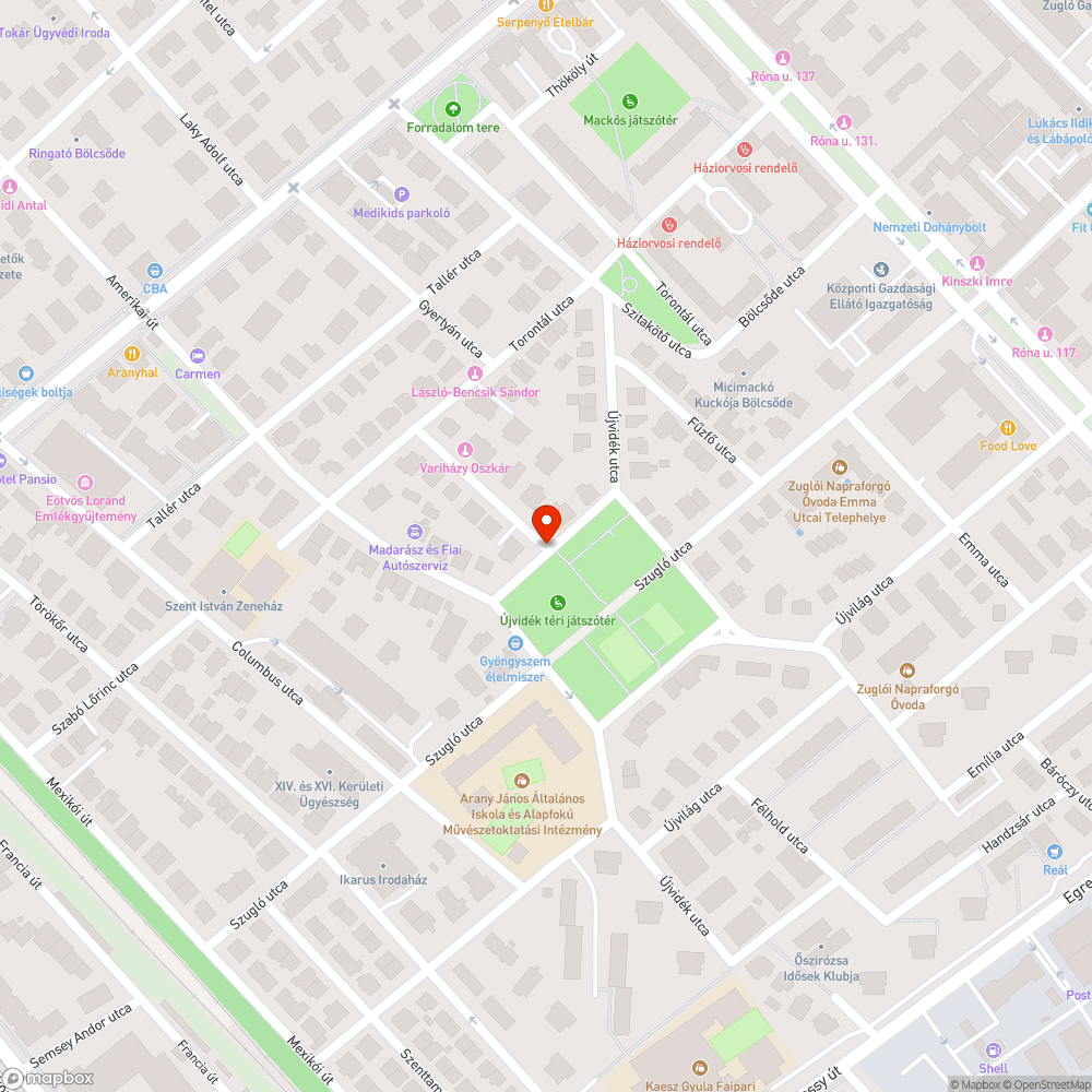 Kitört kapu bejelentés helye