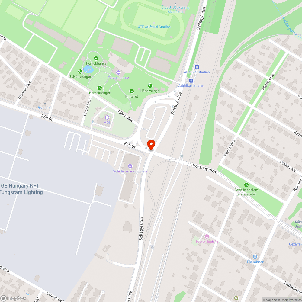 Veszélyes Katyú Fóti úti vasúti átjáró alatt bejelentés helye