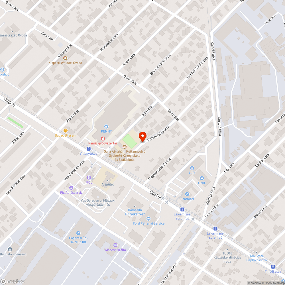 Elhagyott jármű bejelentés helye