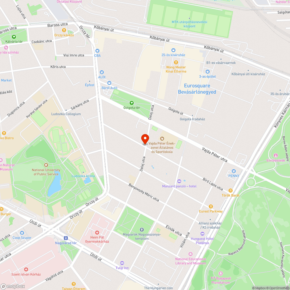 Kiszáradt fa bejelentés helye