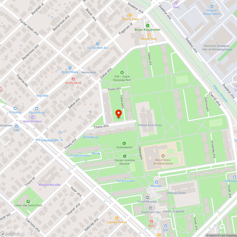 Kiszáradt fák bejelentés helye