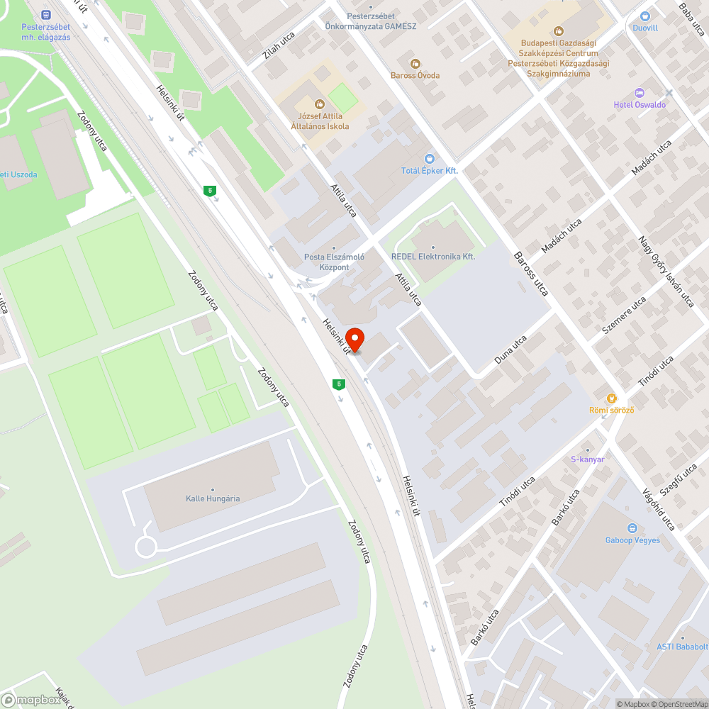 Szemeteszsákok Helsinki út bejelentés helye