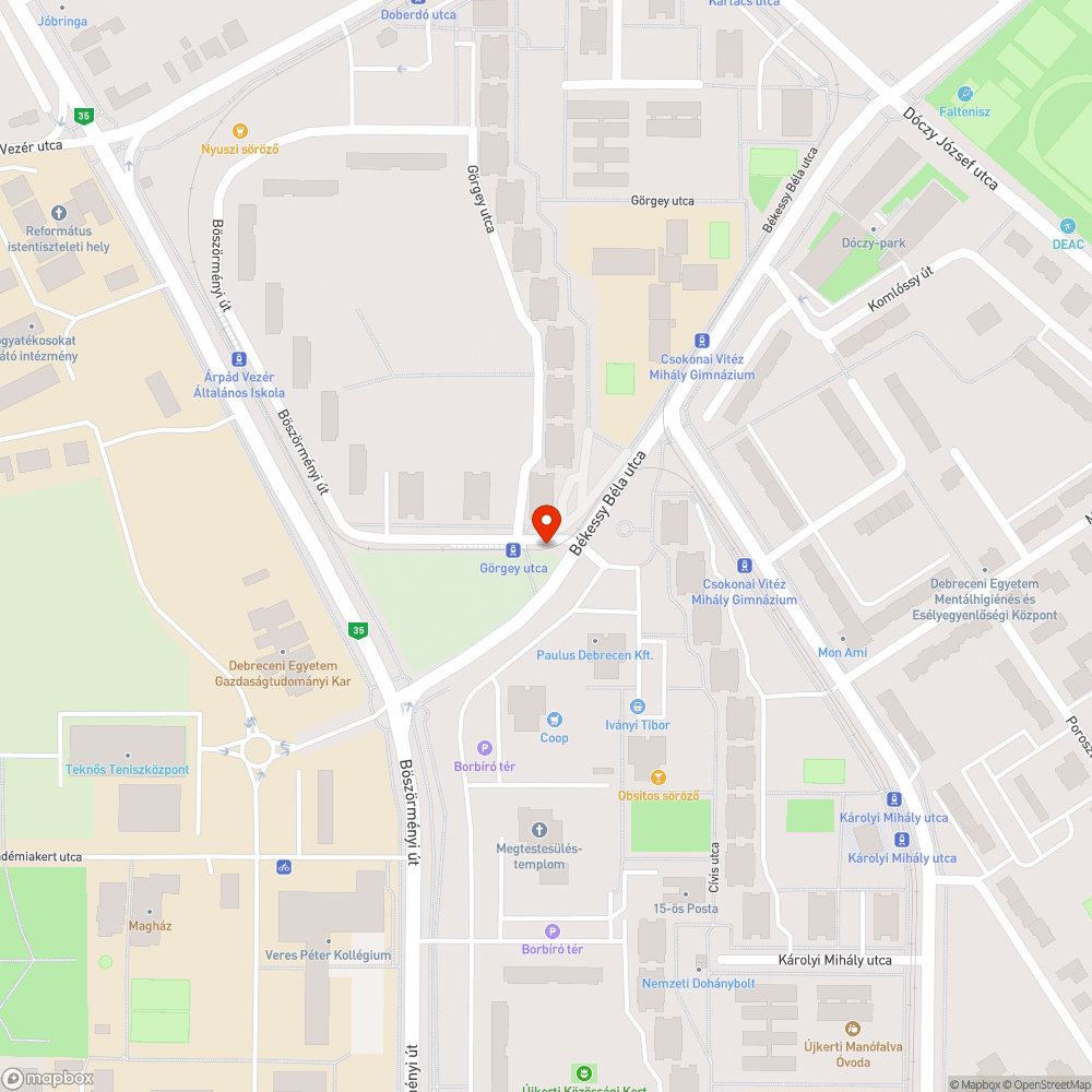 Eldugult bejelentés helye